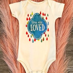 Royalapparel 100% organic cotton, made in USA. Baby girl short sleeve onesie